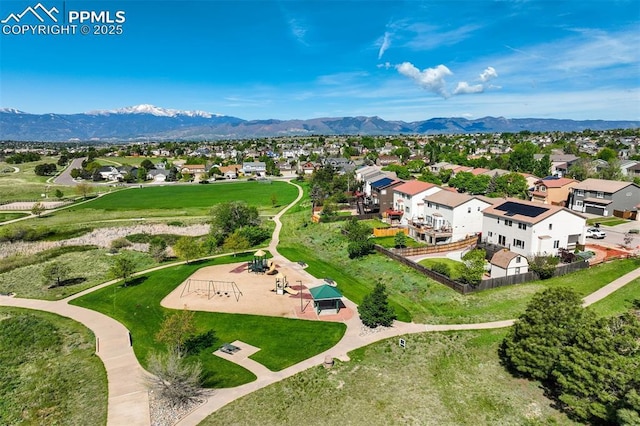5717 Stable Ct, Colorado Springs, CO 80920 - aerial view of residential area featuring mountains