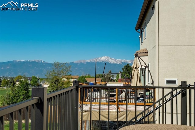 5717 Stable Ct, Colorado Springs, CO 80920 - balcony featuring a mountain view