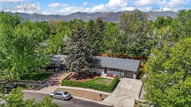 930 Bowser Dr, Colorado Springs, CO 80909 - view from above of property featuring mountains