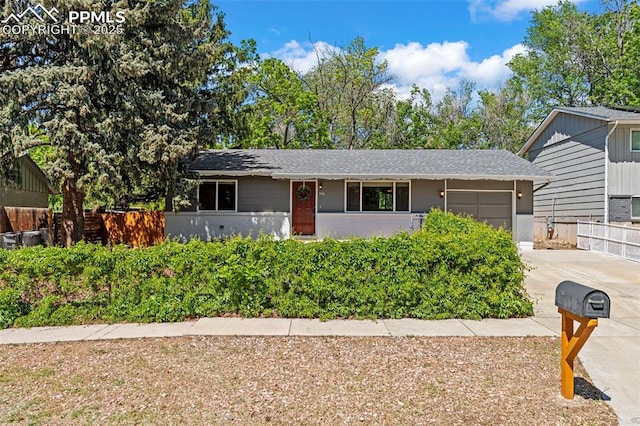 930 Bowser Dr, Colorado Springs, CO 80909 - ranch-style house featuring a garage, driveway, and roof with shingles