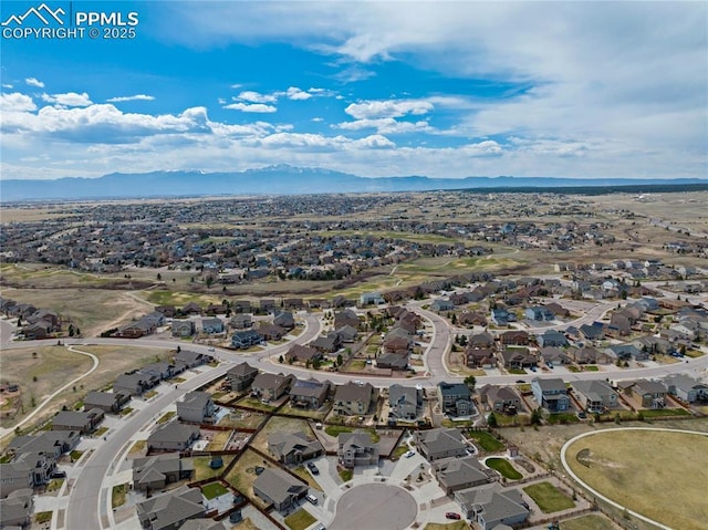 12529 Culebra Peak Dr, Peyton, CO 80831 - aerial view featuring a residential view and a mountain view