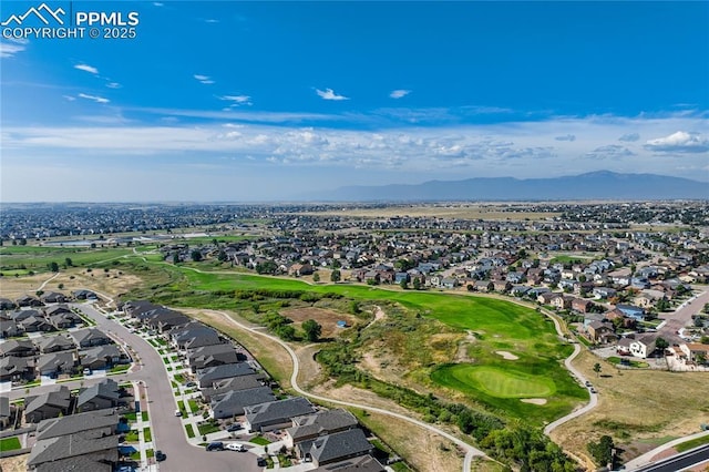12529 Culebra Peak Dr, Peyton, CO 80831 - bird's eye view with a residential view, golf course view, and a mountain view