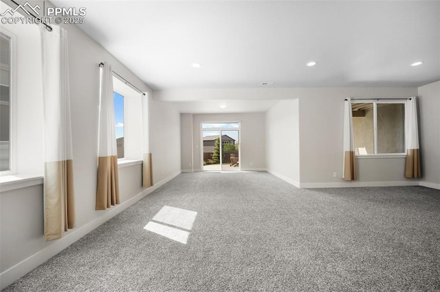 4225 New Santa Fe Trl, Colorado Springs, CO 80924 - carpeted empty room with baseboards and recessed lighting