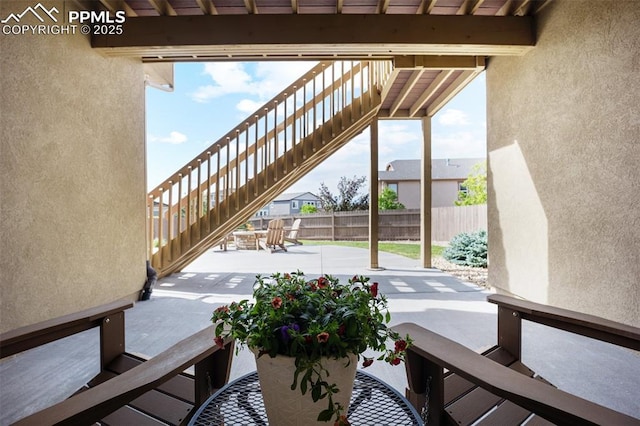 4225 New Santa Fe Trl, Colorado Springs, CO 80924 - balcony with stairway and a patio area
