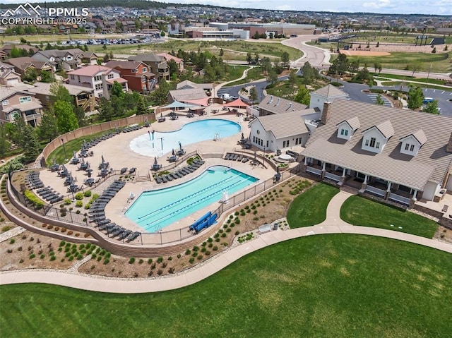 4225 New Santa Fe Trl, Colorado Springs, CO 80924 - bird's eye view of a pool area