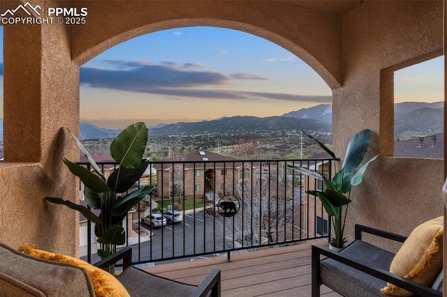 1530 Little Bear Creek Pt Unit 302, Colorado Springs, CO 80904 - balcony with a mountain view