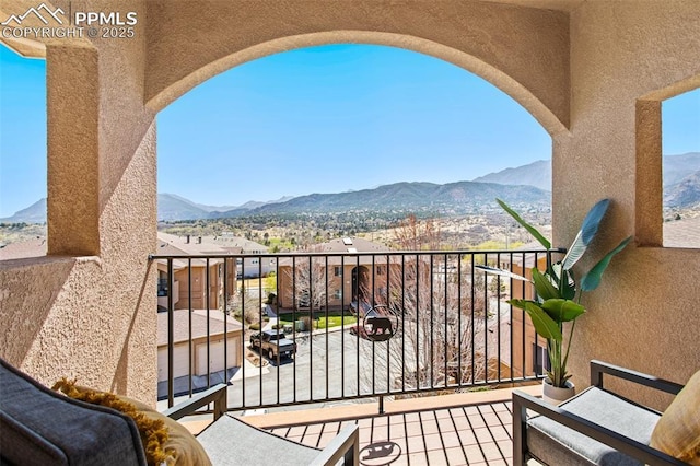 1530 Little Bear Creek Pt Unit 302, Colorado Springs, CO 80904 - balcony with a mountain view