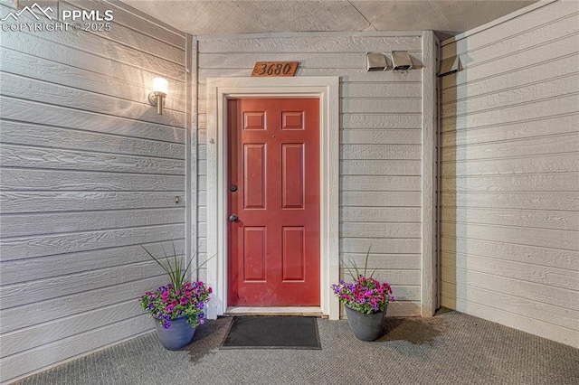 view of doorway to property