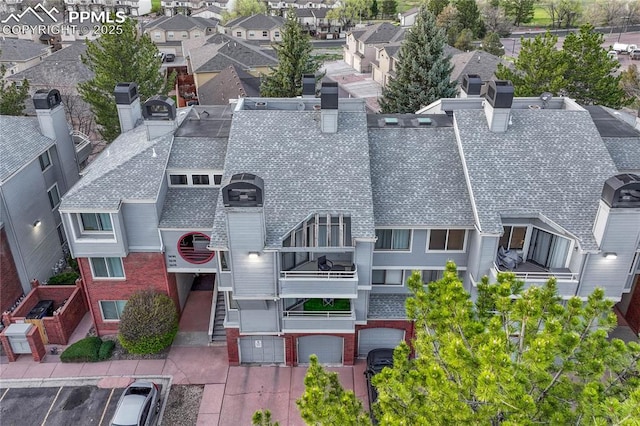 bird's eye view featuring a residential view