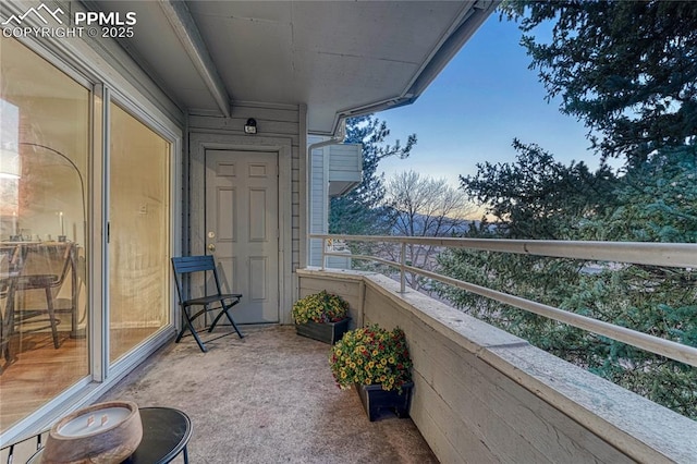 view of balcony