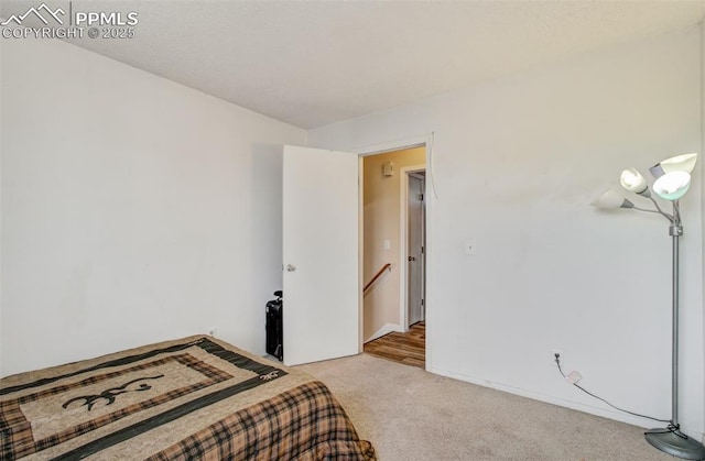 unfurnished bedroom with carpet flooring