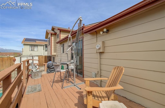 wooden deck with fence