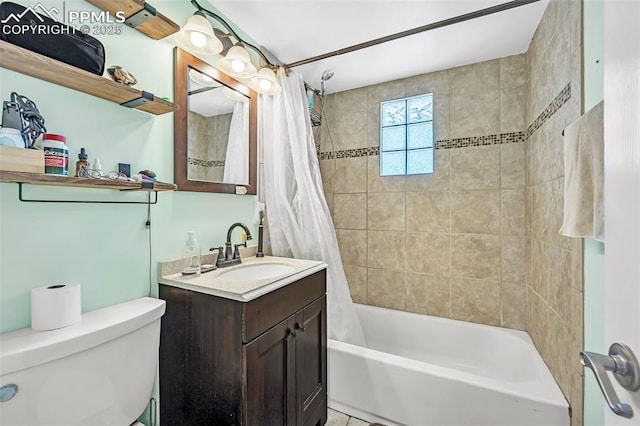 627 E Las Animas St, Colorado Springs, CO 80903 - full bathroom with shower / bath combo, toilet, and vanity