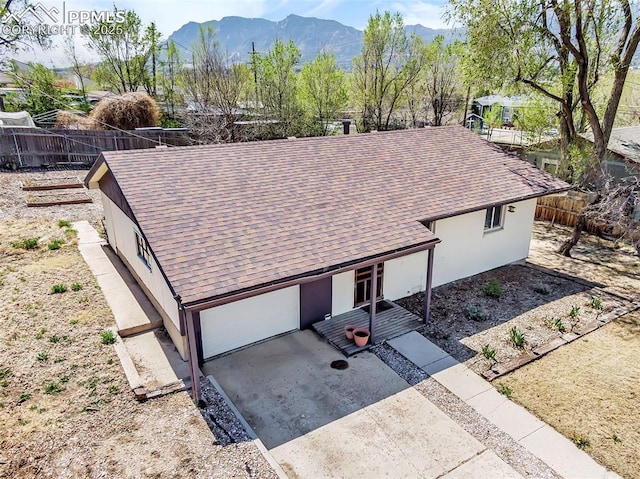 627 E Las Animas St, Colorado Springs, CO 80903 - bird's eye view with a mountain view