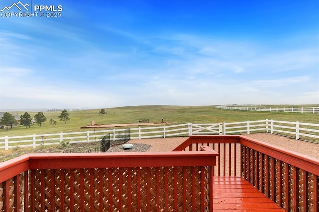 11960 S Conestoga Trl, Elbert, CO 80106 - deck featuring a rural view