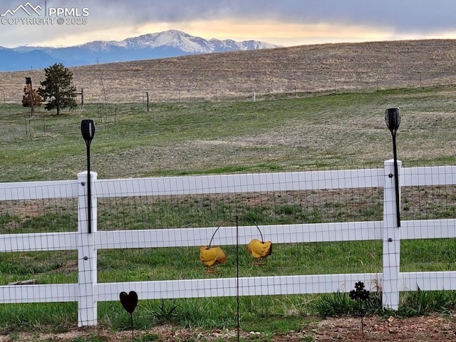11960 S Conestoga Trl, Elbert, CO 80106 - view of yard with a mountain view and a rural view