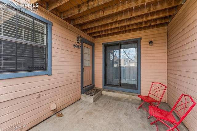 view of doorway to property