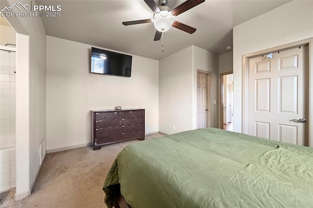 11584 Louvre Pt, Peyton, CO 80831 - bedroom with a ceiling fan, carpet floors, and baseboards