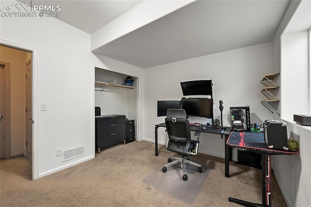 11584 Louvre Pt, Peyton, CO 80831 - carpeted home office with visible vents and baseboards