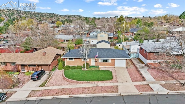 birds eye view of property featuring a residential view