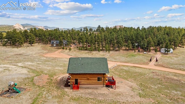 654 High Pasture Rd, Florissant, CO 80816 - aerial view of sparsely populated area with a mountainous background
