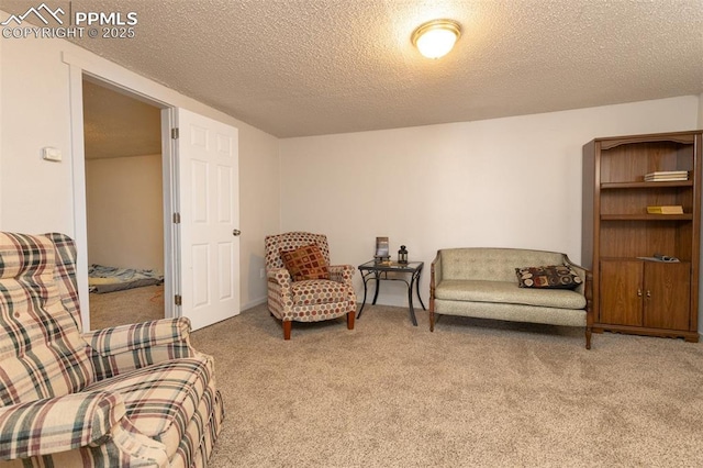 710 S Royer St, Colorado Springs, CO 80903 - sitting room with carpet flooring and a textured ceiling
