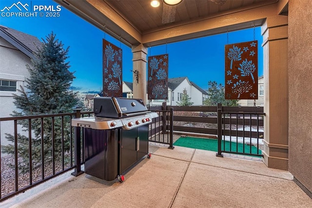 4464 Portillo Pl, Colorado Springs, CO 80924 - view of patio with grilling area and a balcony