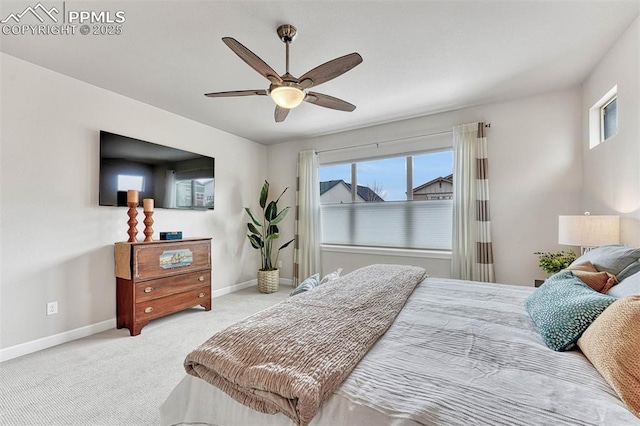 4464 Portillo Pl, Colorado Springs, CO 80924 - bedroom featuring ceiling fan, carpet flooring, and baseboards