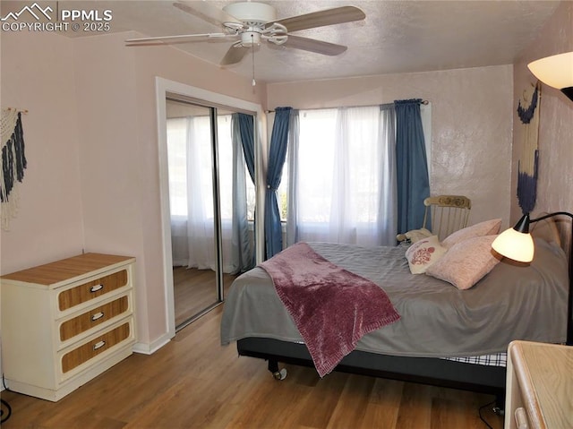 1007 Iowa Ave, Colorado Springs, CO 80909 - bedroom featuring wood finished floors and a ceiling fan
