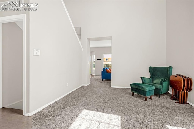 2261 Springside Dr, Colorado Springs, CO 80951 - sitting room with baseboards and carpet flooring