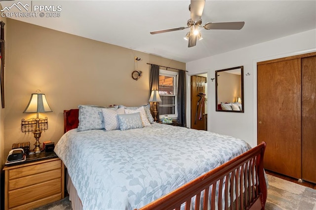 1514 Howard Ave, Colorado Springs, CO 80909 - bedroom featuring a ceiling fan and a closet