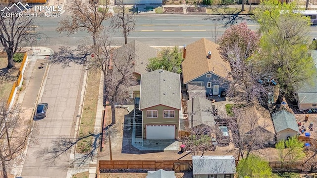 bird's eye view with a residential view