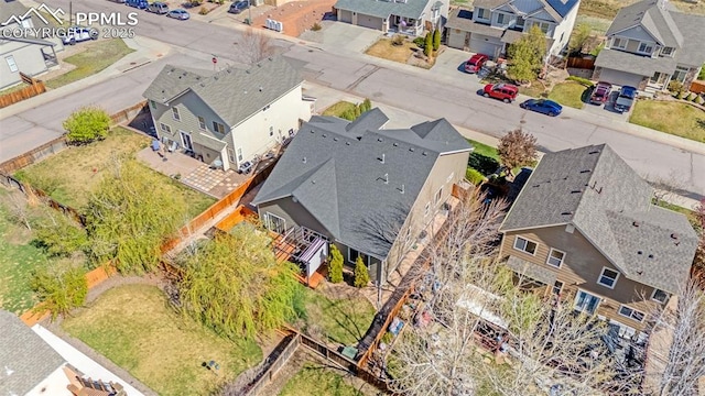 birds eye view of property featuring a residential view