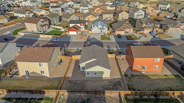 drone / aerial view featuring a residential view
