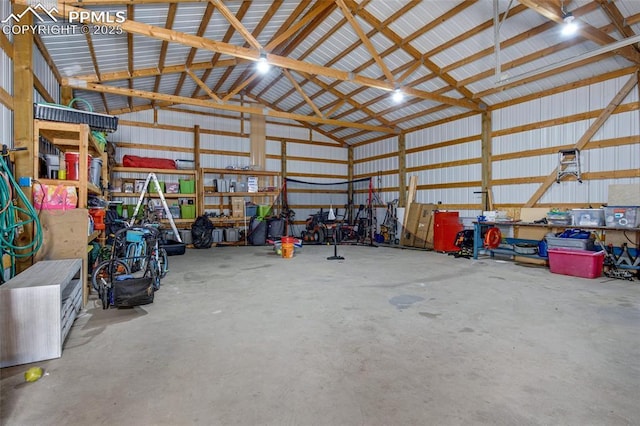 15930 Alta Plaza Cir, Peyton, CO 80831 - garage with metal wall