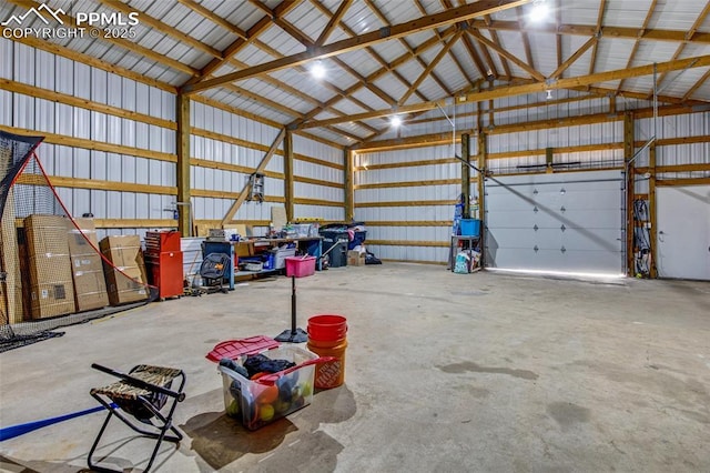 15930 Alta Plaza Cir, Peyton, CO 80831 - garage with metal wall