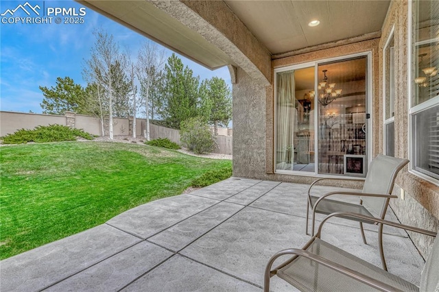 9539 Lizard Rock Trl, Colorado Springs, CO 80924 - view of patio with a fenced backyard