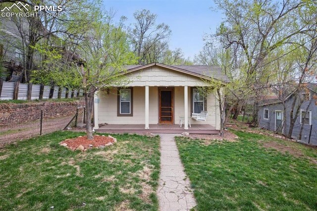 bungalow-style house featuring a porch