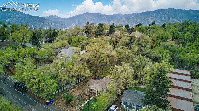 aerial view of a mountainous background