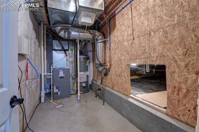10833 Creede Creek Pt, Colorado Springs, CO 80908 - utility room featuring heating unit and gas water heater