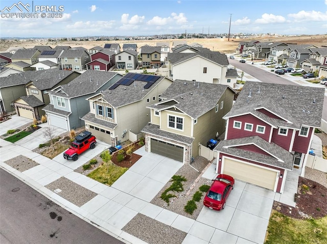 bird's eye view featuring a residential view