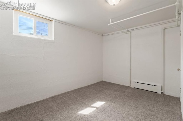 interior space with baseboard heating