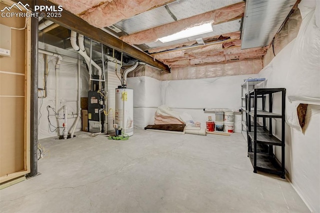 12590 Holmes Rd, Black Forest, CO 80908 - unfinished below grade area with heating unit and gas water heater