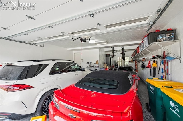 garage featuring a garage door opener