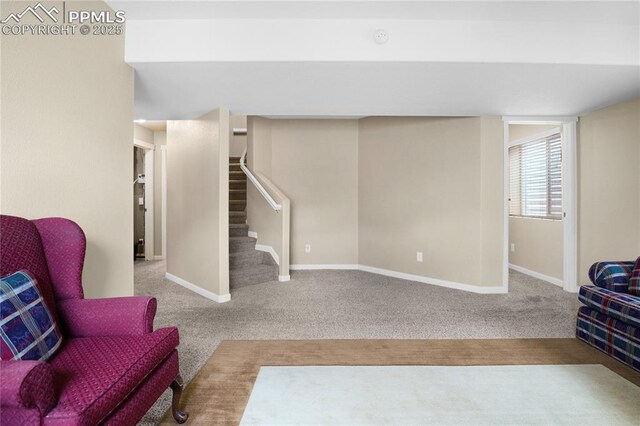 7044 Davey Crocket Ct, Colorado Springs, CO 80922 - interior space with stairs, baseboards, and carpet