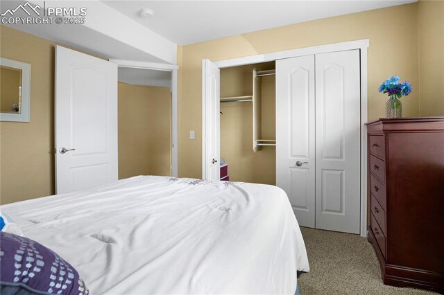 7044 Davey Crocket Ct, Colorado Springs, CO 80922 - bedroom featuring light colored carpet and a closet