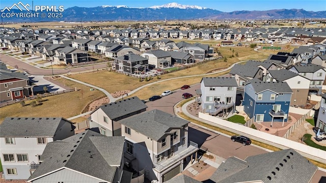 6117 Ashmore Ln, Colorado Springs, CO 80927 - bird's eye view featuring a mountain view and a residential view