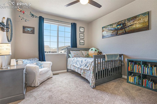 12857 Morning Breeze Way, Peyton, CO 80831 - carpeted bedroom featuring baseboards and a ceiling fan