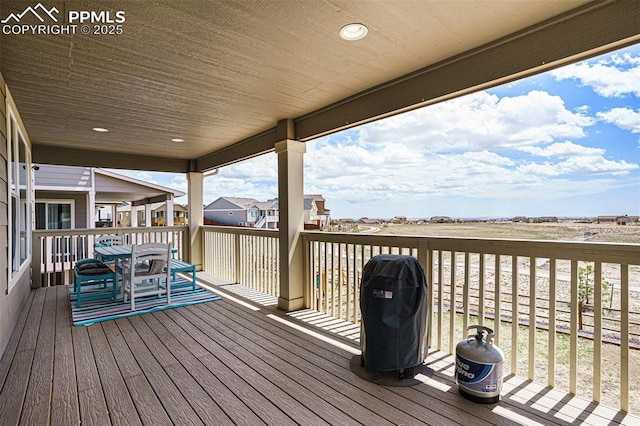 12857 Morning Breeze Way, Peyton, CO 80831 - deck with area for grilling and outdoor dining space