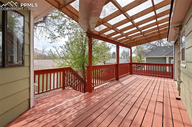 735 N Walnut St, Colorado Springs, CO 80905 - wooden terrace with a pergola